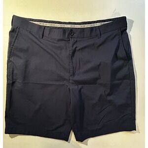 IZOD Golf Men's Chino Shorts 42W Navy Blue 96% Polyester 4% Spandex